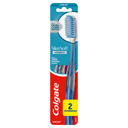 Colgate Slim Soft Advance Toothbrush Ultra Soft 2 Pack