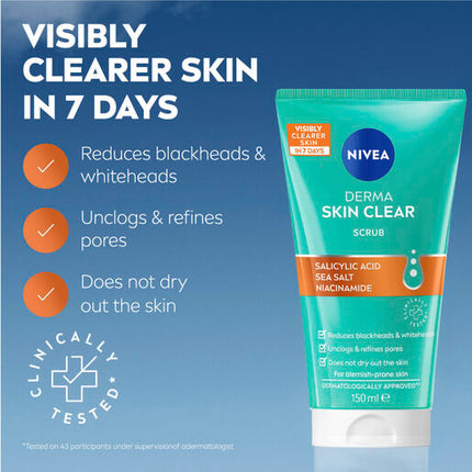 Nivea Derma Skin Clear Scrub 150ml