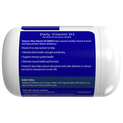 Nature's Way Vitamin D 1000 IU 500s