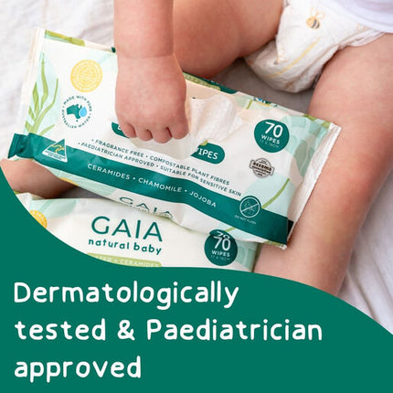 Gaia Biodegradable Water Wipes 280 Pack