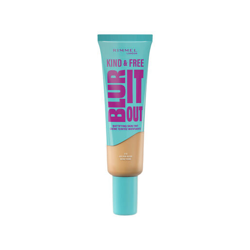 Rimmel London Kind & Free Blur It Out Mattifying Skin Tint, 210, Golden Beige 30Ml