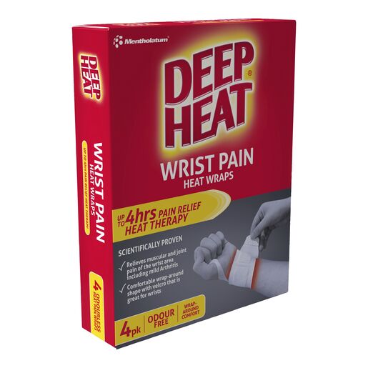 Deep Heat Wrist Pain Heat Patches 4 Pack
