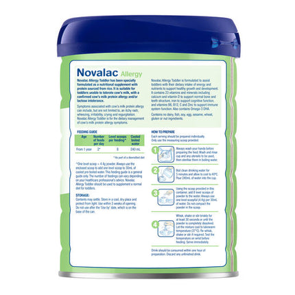 Novalac Allergy Rice-based Toddler Formula 12 months+ 800g