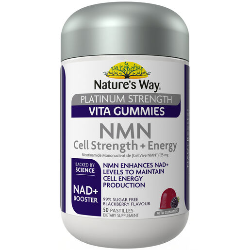 Nature's Way Platinum Strength Vita Gummies NMN Cell Strength + Energy 50