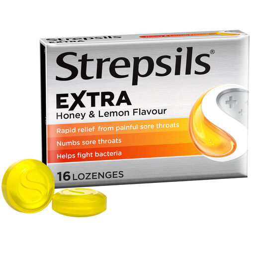 Strepsils Extra Honey & Lemon with Anaesthetic 16 Lozenges