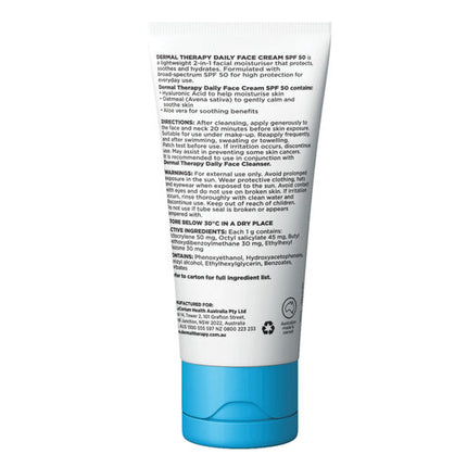Dermal Therapy Daily Face SPF50 Cream 50mL