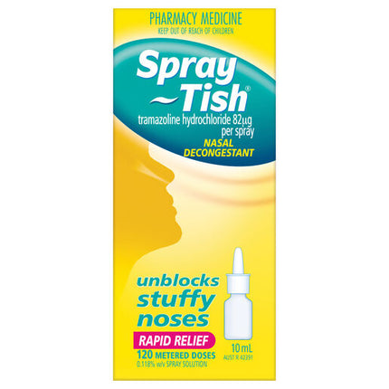 Spray-Tish Nasal Decongestant Pump Spray 10Ml 120 Doses