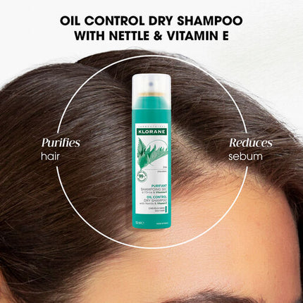 Klorane Oil Control Dry Shampoo with Nettle & Vitamin E 50mL