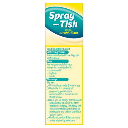 Spray-Tish Nasal Decongestant Pump Spray 10Ml 120 Doses