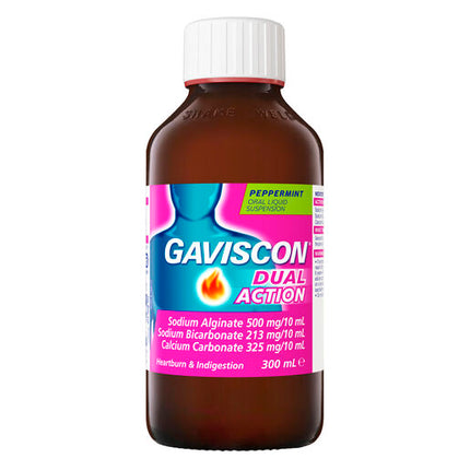 Gaviscon Dual Action Heartburn & Indigestion Relief Peppermint 300ml