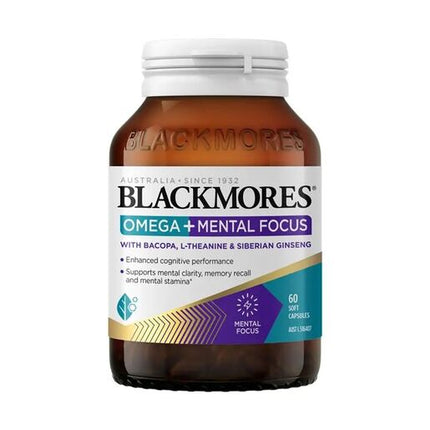 Blackmores Omega Plus Mental Focus 60 Capsules