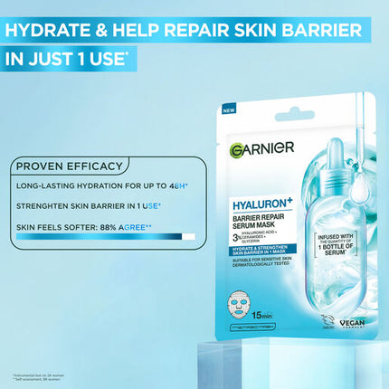 Garnier Hyaluron+ Barrier Repair Serum Mask