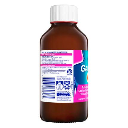 Gaviscon Dual Action Heartburn & Indigestion Relief Mixed Berry 300ml