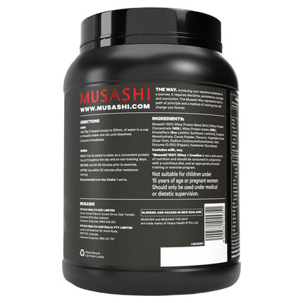 Musashi 100% Whey + Creatine Powder Chocolate Flavour 900g