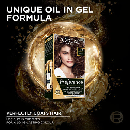 L'Oréal Paris Préférence Permanent Hair Colour - 4 Tahiti (Brown)
