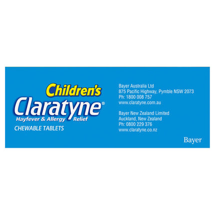 Children'S Claratyne Antihistamine Hayfever & Allergy Relief  Grape Flavoured Chewable Tablets 50 Pack
