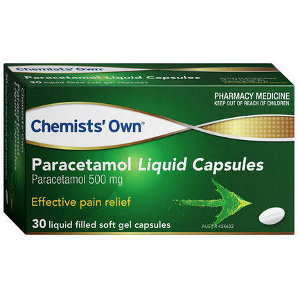 Chemists' Own Paracetamol Soft Gel Capsules 500mg 30