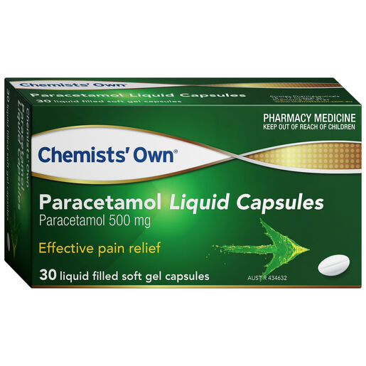 Chemists' Own Paracetamol Soft Gel Capsules 500mg 30