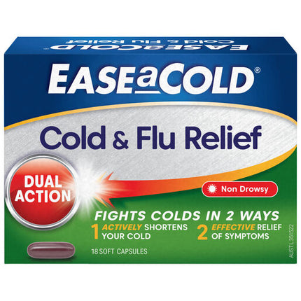 Ease A Cold Cold & Flu Relief 18 Capsules