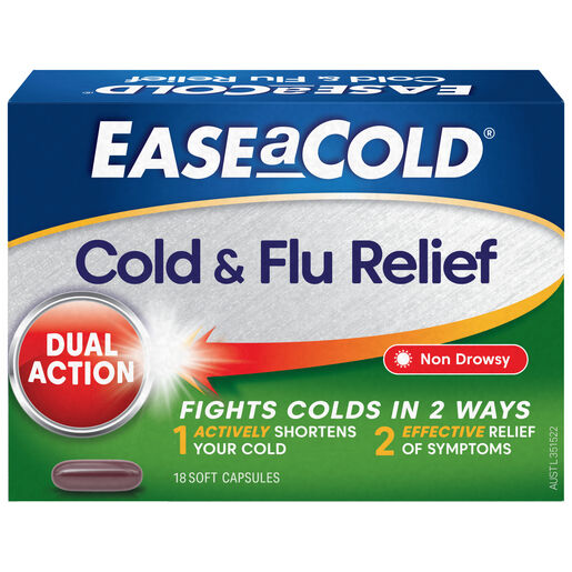 Ease A Cold Cold & Flu Relief 18 Capsules