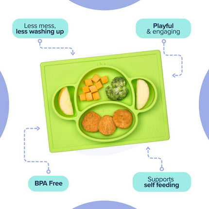 Nuby Silicone Animal Section Plate