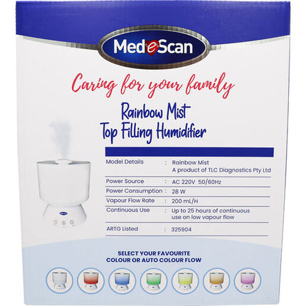 Medescan Rainbow Mist Top Filling Humidifier