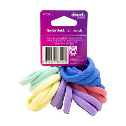 Direct Beauty Gentle Hold Hair Bands 24 Pack Colourful