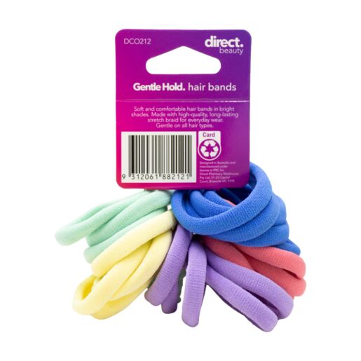 Direct Beauty Gentle Hold Hair Bands 24 Pack Colourful