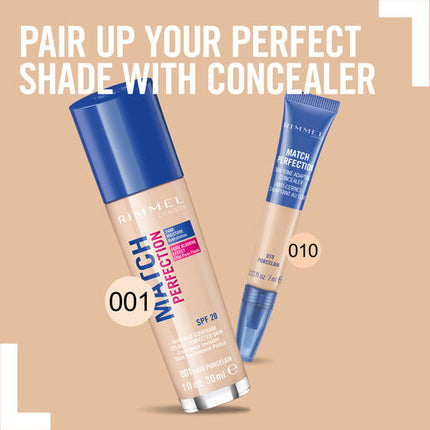 Rimmel London  Match Perfection Foundation  Fair Porcelain 001