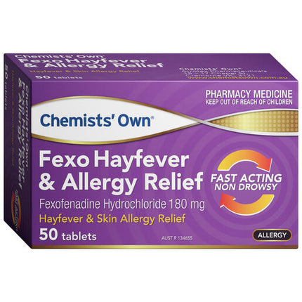 Chemists Own Fexo Hayfever & Allergy Relief 180Mg 50 Tablets