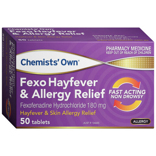 Chemists Own Fexo Hayfever & Allergy Relief 180Mg 50 Tablets