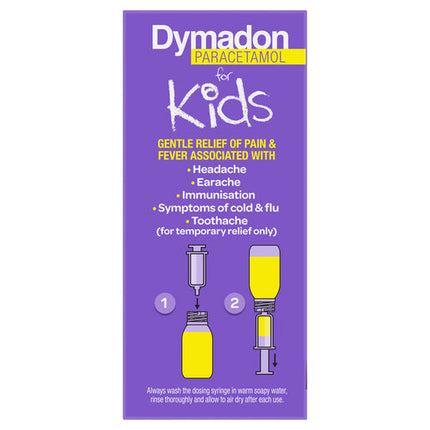 Dymadon Paracetamol 2-12 Years Blackcurrant 200mL