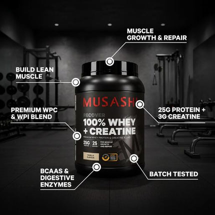 Musashi 100% Whey + Creatine Vanilla 2kg