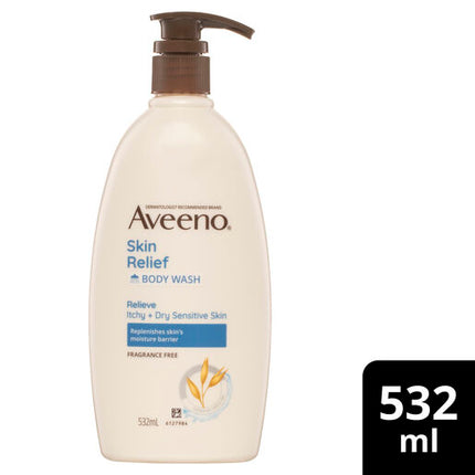 Aveeno Skin Relief Body Wash Fragrance Free 532ml