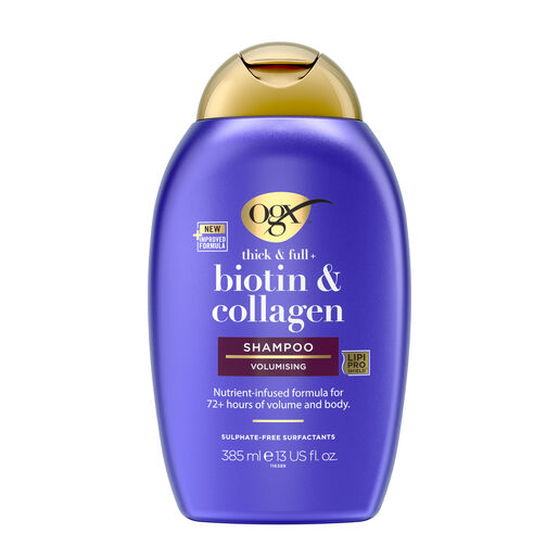 OGX Thick & Full + Biotin & Collagen Shampoo 385mL