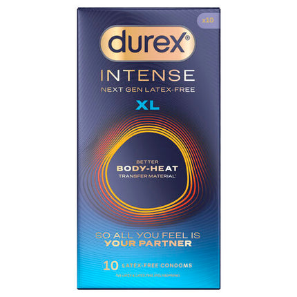 Durex Intense Next Gen Latex-Free XL Condoms 10 pack