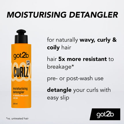 Schwarzkopf Got2b Curlz Moisturizing Detangler 200mL