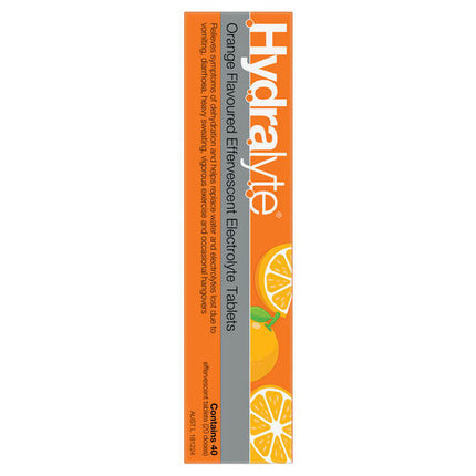 Hydralyte Effervescent Electrolyte Tablets Orange 40 Tablets