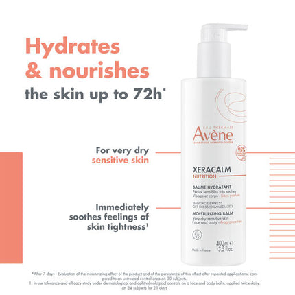 Avène Xeracalm Nutrition Moisturising Balm 400ml - Moisturiser For Very Dry Skin
