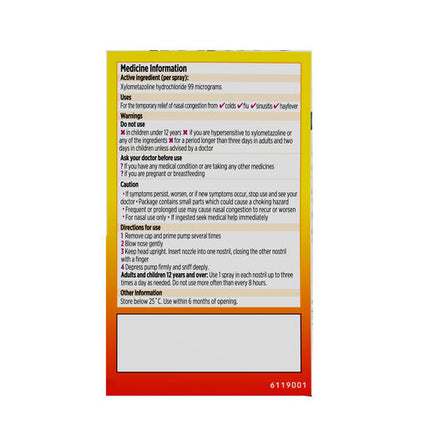 Codral Xylo Nasal Spray Twin Pack 2x10ml