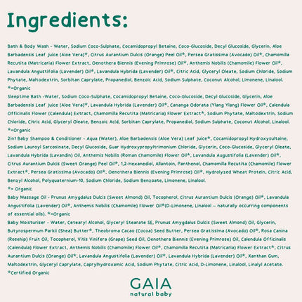 Gaia Natural Baby Starter Kit 5 x 50mL