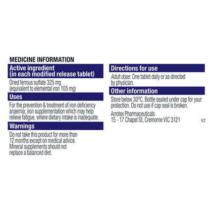 Ferro-Grad Pr 325mg 30 Tablets