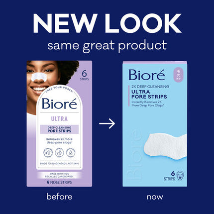 Biore Ultra Deep Cleansing Pore Strips 6 Pk