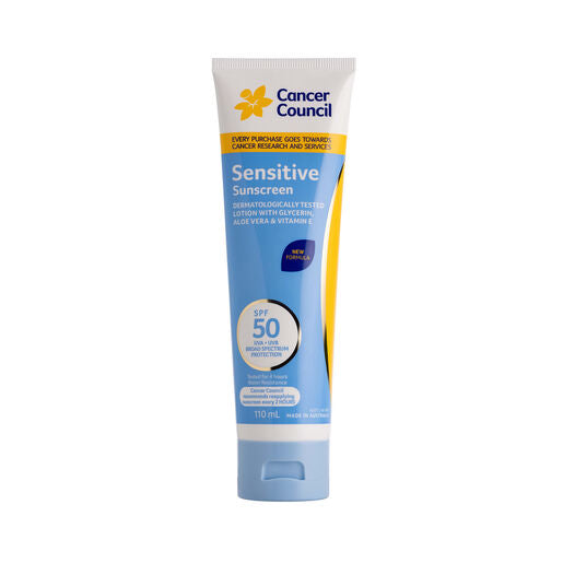 Cancer Council Sensitive Sunscreen SPF50 110mL
