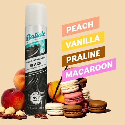Batiste Black Colour Dry Shampoo Peach & Vanilla Praline Fragrance 200mL