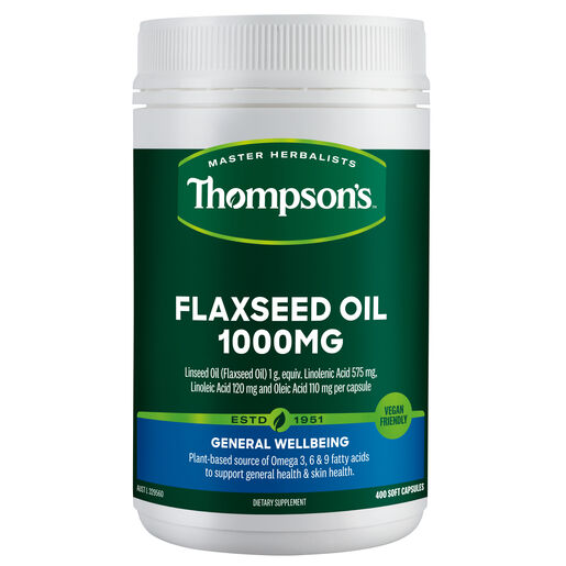 Thompson's Flaxseed Oil 1000mg 400 Capsules