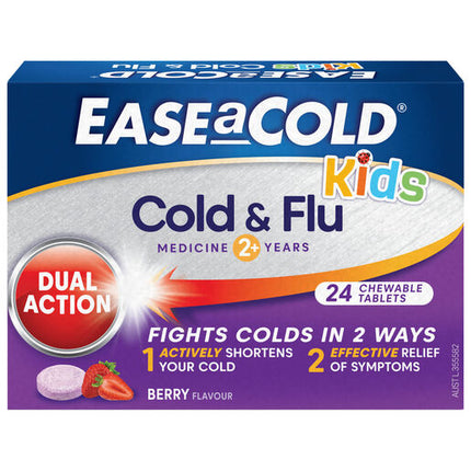 Ease A Cold Kids Cold & Flu 24 Chewable Tablets