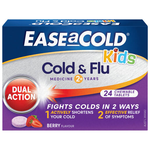 Ease A Cold Kids Cold & Flu 24 Chewable Tablets
