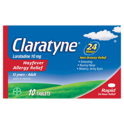 Claratyne Allergy Hayfever Relief Antihistamine Tablets 10 Pack