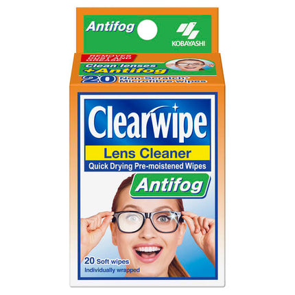 Clearwipe AntiFog Lens Cleaner 20 Wipes
